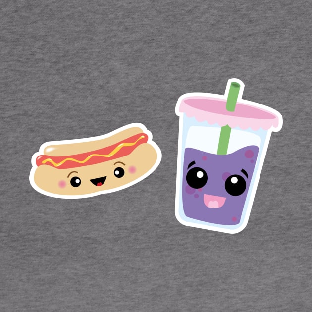 Hot Dog & Boba Bubble Tea by nuggetstump